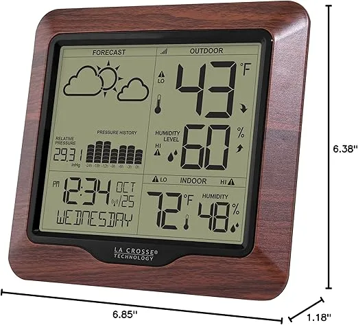 La Crosse Technology 308-1417BL Backlight Wireless Forecast Station with Pressure