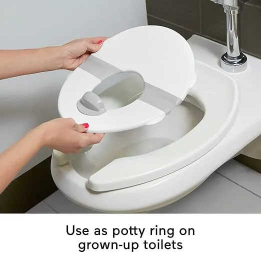 Fisher-Price Baby 2-in-1 Travel Potty – Portable Infant to Toddler Potty Training Toilet and Removable Potty Ring for Travel