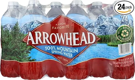 Arrowhead Water Spring 500 Milliliter, 16.91 Fl Oz (Pack of 24)
