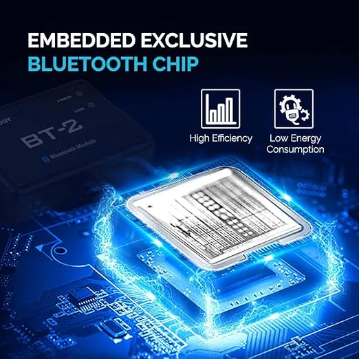Renogy BT-2 Bluetooth Module RJ45 Communication Port Wirelessly Monitor Real-time Insight Precise Control, Compatible Solar Charge Controllers, Battery Charger, Inverter, BT-2 RS485