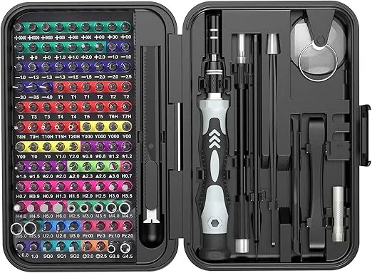 ORIA Precision Screwdriver Set, 132 in 1 Screwdrivers Kit with 108 Screwdrivers Bits, Upgraded Repair Tool Kit, Color Coded Screwdriver Set with Extension Rod for Phone,Eyeglass, Watch
