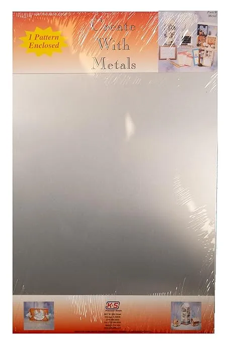 K&S K & S 6520 Tin Coated Sheet, 0.013" Thick x 12" x 18" Long, 1 Piece, Made in The USA