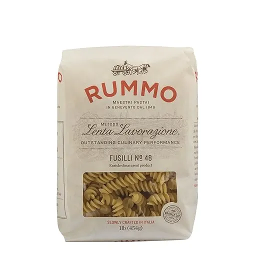 Rummo Fusilli Pasta N.48 - Fusilli Pasta Noodles, Spiral Pasta, Italian Pasta, Curly Noodles, Dry Pasta, Durum Wheat Pasta - 16 Ounce (Pack of 1)