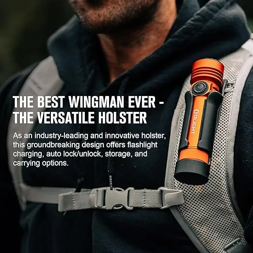 OLIGHT Seeker 4 Pro Rechargeable LED Flashlights, High Lumens Powerful Bright Flashlight 4600 Lumens with USB C Holster, Waterproof Flashlight for Emergencies, Camping, Searching(Orange Cool White)