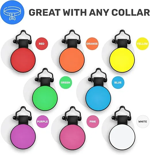 SiliDog - The Original Silicone Silent Dog Tag - Personalized Engraved Soundless Pet ID - As Seen On Shark Tank - Durable - Never Fades - Mini-Circle - White