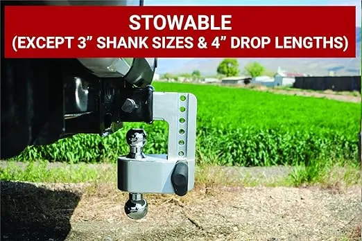 Weigh Safe 180 Hitch - Adjustable Trailer Hitch Ball Mount - 6" Adjustable Drop Hitch for 2" Receiver - Heavy Duty Aluminum Trailer Tow Hitch w/Chrome Plated Tow Balls (2" & 2 5/16") - 12,500 lbs GTW