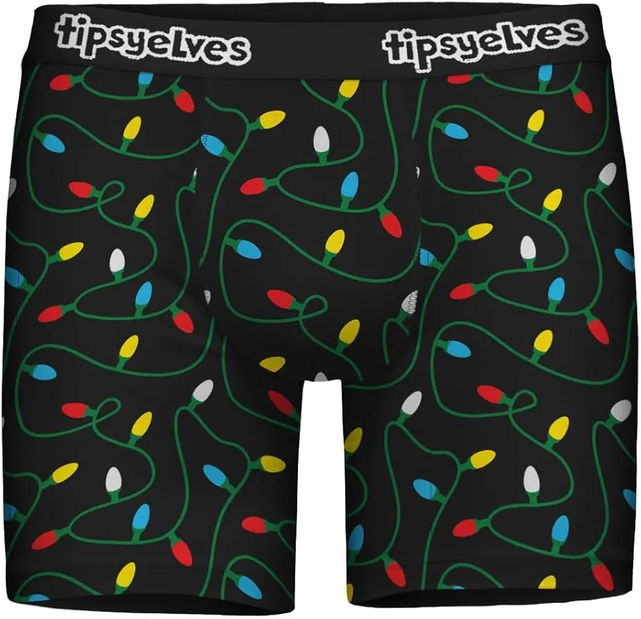 Tipsy Elves Christmas Underwear for Men - Comfy Cozy Holiday Boxer Briefs
