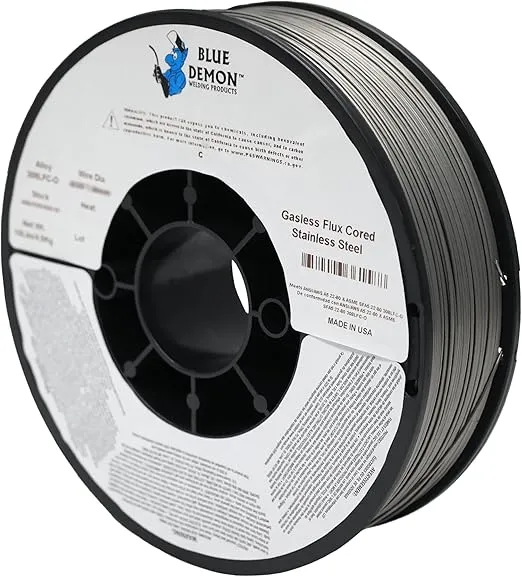 Blue Demon 308LFC-O X .035 X 10LB Spool stainless steel flux cored gasless welding wire
