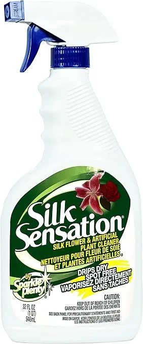 Silk Sensation Artificial Plants Cleaner & Silk Flower Cleaner - Drips Dry Synthetic Plants Cleaner by Sparkle Plenty - 32 Fl Oz