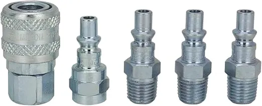 Milton S-213 1/4" NPT A Style Coupler and Plug Kit - 5 Piece
