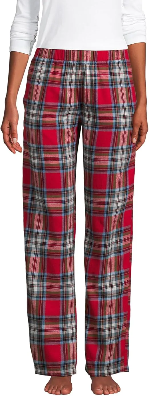 Lands' End Women's Print Flannel Pajama Pants