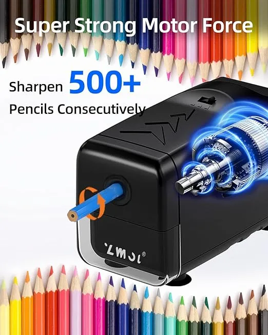 Zmol Electric Pencil Sharpeners,Heavy Duty Classroom Pencil Sharpeners for Colored Pencil,Auto Stop/ 3 Modes to Choose/Super Sharp&Fast/Safe to Kids Automatic Sharpener