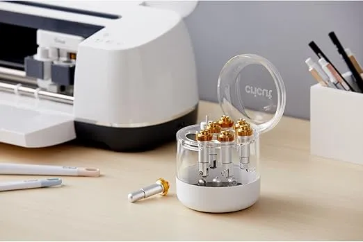 Cricut Engraving Tip + QuickSwap Housing, Premium Carbide Steel Engraving Tip, Inscribes Lasting Design on Glass, Metal & More, Compatible with Cricut Maker Cutting Machine, Silver