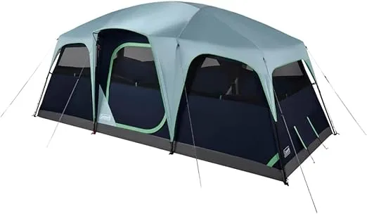 Coleman SUNLODGE Tent 8P Cabin BLU Night C001