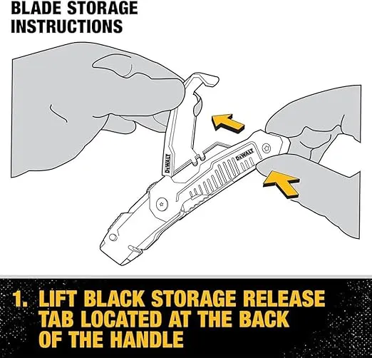 DeWalt DWHT10035L 2-1/2" Rugged Metal Body Folding Retractable Utility Knife