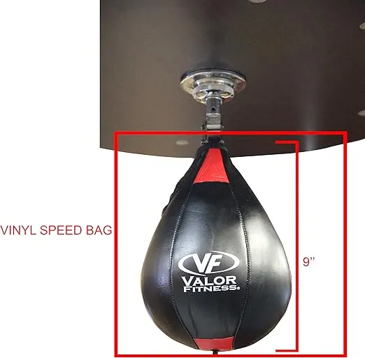 Valor Fitness Boxing Speed Bag Platform with Wheel Crank for Easy Adjustment, Speed Bag Included