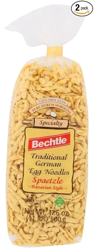 Bechtle Bavarian Style Spaetzle Traditional German Egg Noodles, 17.6 Ounce - 2 Bags Total