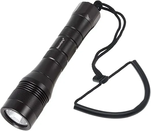 Waterproof 1000 Lumens LED Diving Flashlight UnderWater 150m Super Bright LED Scuba Light, 9 Degrees Narrow-angle Beam Diving Safety Light Night Dive Torch