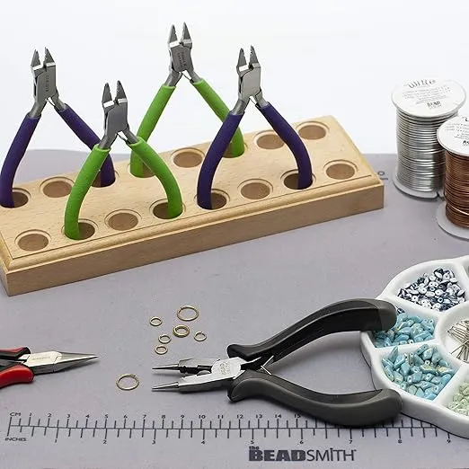 The Beadsmith 4-in-1 Ergonomic Pliers - All-Purpose Jewelry Making Tool w/Comfort Grip, 5.25”, Create Loops, Cut and Flatten Wire, Close Jump Rings