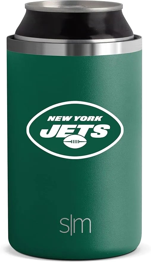 Simple Modern Officially Licensed NFL New York Jets Gifts for Men, Women, Dads, Fathers Day | Insulated Ranger Can Cooler for Standard 12oz Cans - Beer, Seltzer, and Soda