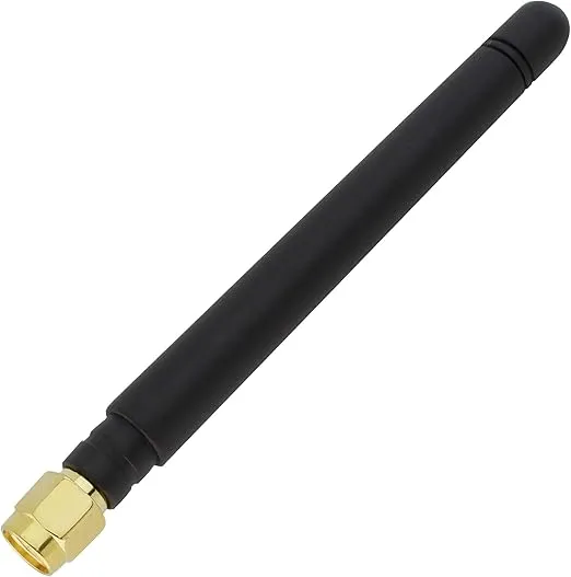 GSM Omni Directional Thumb Antenna with SMA Male Straight Connector – CDMA and WCDMA, 2.5 dBi Gain and 850-2100 MHz (1 Unit)