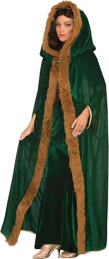 Forum Novelties Women's Medieval Fantasy Faux Fur Trimmed Cape