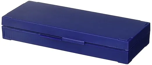 Globe Scientific 513077B ABS Plastic Slide Storage Box for 50 Slides, Cork Lined, Blue