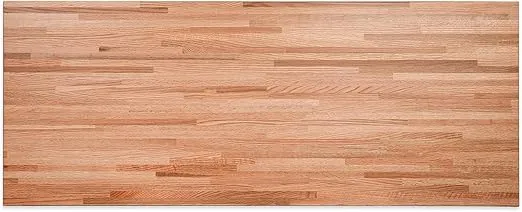 CONSDAN Butcher Block Counter Top, USA Grown Oak Solid Hardwood Countertop, Wood Slabs for Kitchen, Reversible, Both Side Polished, Prefinished with Food-Safe Oil, 1.5" Thickness, 84" L x 25" W