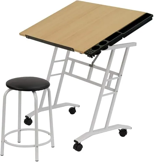 Studio Designs 13240 Craft Center, White/Maple,34" W x 23.5" D x 37.5" H