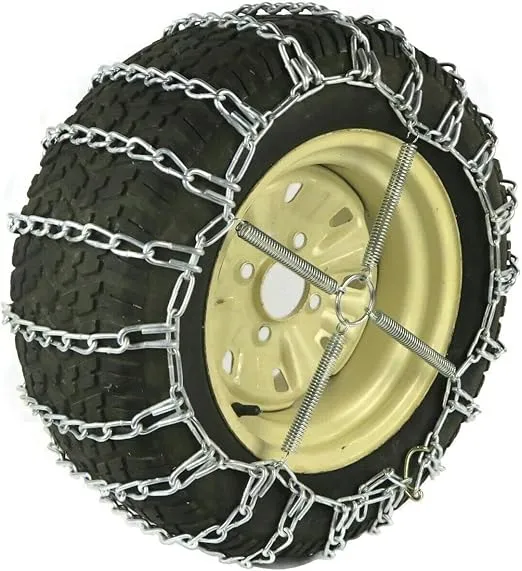 The ROP Shop | 2 Link Tire Chains & Tensioners for Cub Cadet Snow Blowers with 16x6.5x8 Tires