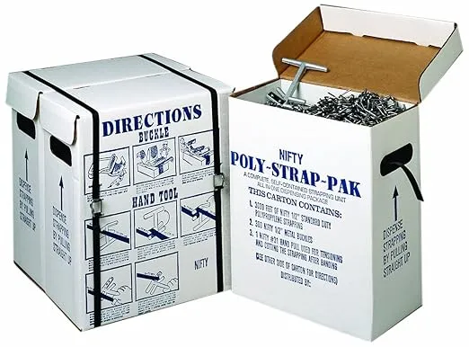Nifty Products SPSPKIT 252 Piece Polypropylene Portable Strapping Kit, 3000' Length x 1/2" Width Coil, Black