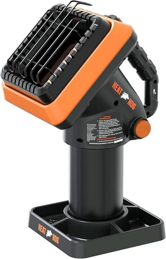 Heat Hog Piglet 4,000 BTU Indoor/Outdoor Portable Propane Heater for Garage, Camping, Hunting, Outdoor Sports, Fishing, Boating or RVs