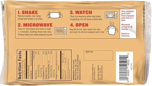 Lowrey's Bacon Curls Microwave Pork Rinds (Chicharrones), Original, 1.75 Ounce (Pack of 18)