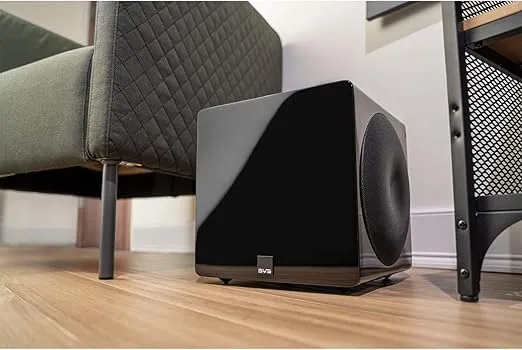 SVS 3000 Micro Sealed Subwoofers with Fully Active Dual 8-inch Drivers - Pair (Piano Gloss Black)