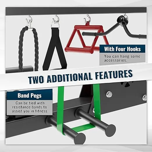 MAJOR FITNESS F22 Multi-Functional Power Rack—1600lbs Capacity All-in-One Squat Rack with Dual Pulley System for Home Gym Strength Training