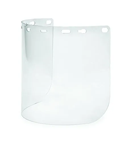 Delta Plus WELFS15PC Fs-15Pc Molded Cylinder Polycarbonate Face Shield, 15.5" Height, 0.078" Width, 8" Length, Polycarbonate, One Size, Clear