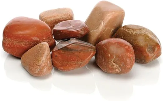 biOrb Marble Pebble Set, Solid Aquarium Decorations, Red