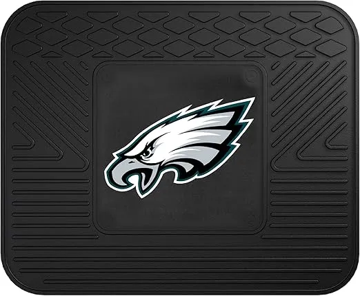 FANMATS 9988 Philadelphia Eagles Back Row Utility Car Mat - 1 Piece - 14in. x 17in., All Weather Protection, Universal Fit, Molded Team Logo