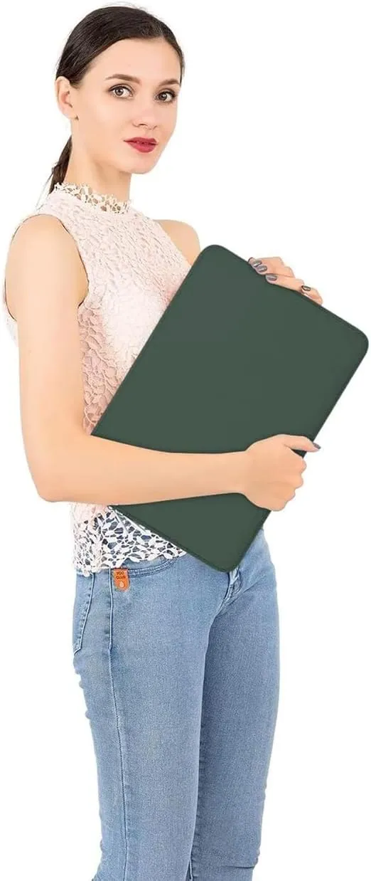 MOSISO Laptop Sleeve Compatible with MacBook Pro 16 inch 2024-2019 M4 A3403 A3186 M3 A2991 M2 A2780 M1 A2485 A2141, 15-15.6 inch HP,Dell,Acer,Asus Notebook, Neoprene Bag with Small Case,Midnight Green