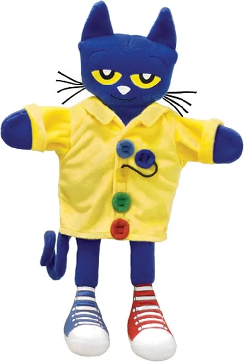 MerryMakers Pete the Cat and His Four Groovy Buttons Hand Puppet, 14.5-Inch