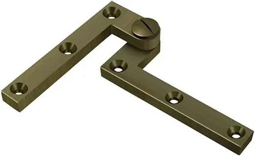 Deltana PH60U5 Solid Brass 4 3/8-Inch x 5/8-Inch x 3/8-Inch Pivot Hinge