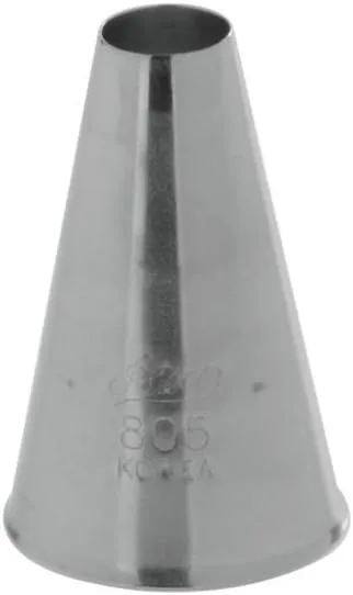 Ateco 805 Stainless Steel Cake Decorating Plain Pastry Tube, White, #5