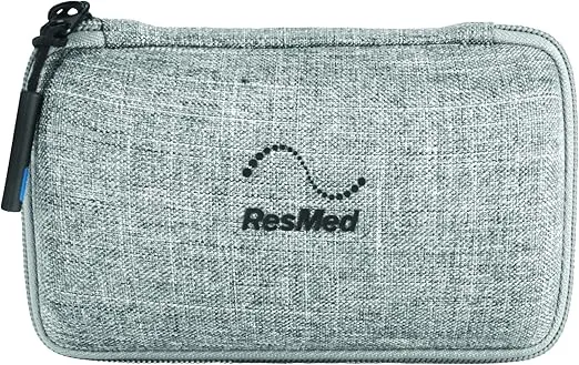 ResMed Airmini Hard Travel Case - Slim CPAP Travel Case with EVA Foam & Easy-to-Open Zip - Water-Resistant CPAP Accessory
