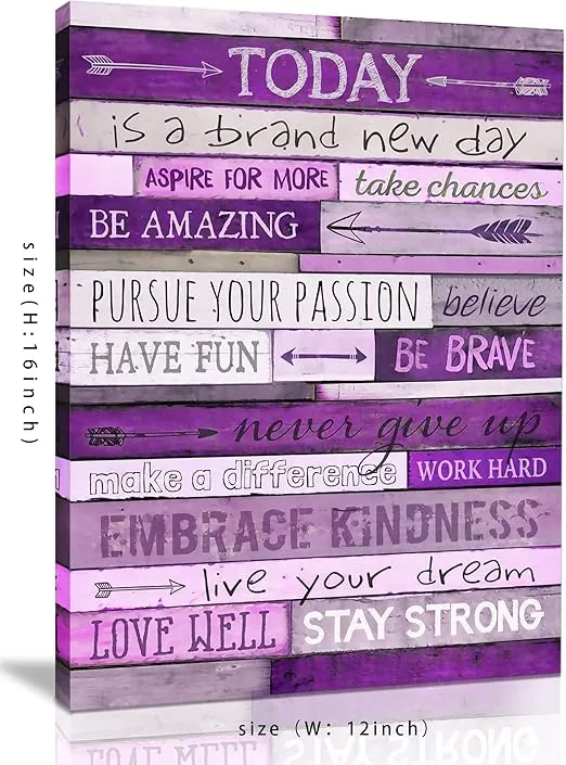 CGXART Inspirational Wall Art with Office Wall Decor for Bedroom Teen Girl Wall Pictures for Living Room Wall Decor for Bedroom Word Artwork for Home Walls Teenage Girl Room Decor 12x16
