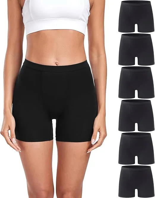 wirarpa Women's Modal Boy Shorts Panties Multicolor Soft Microfiber Boxer Briefs Underwear 4 Pack