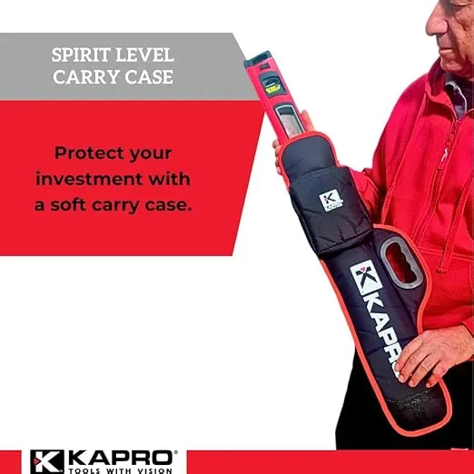 Kapro - CASE-48 Carrying Case - Storage Bag for Levels - Durable Nylon Carry Case - With Plastic Handle and Zippered Accessory Pouch - Fits 48 Inch Levels