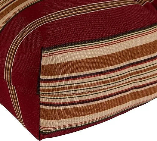 Greendale Home Fashions Outdoor Seat/Back Chair Cushion, Set of 1, Tuscan Stripe