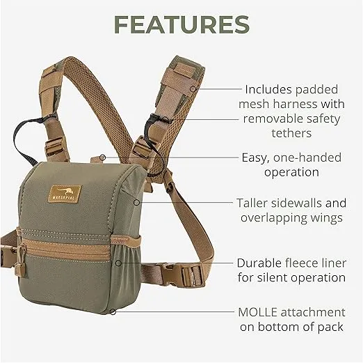 Marsupial Gear Enclosed Binocular Pack, Ranger, Large