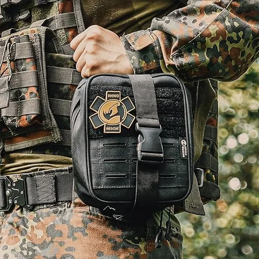 RHINO RESCUE IFAK Trauma First Aid Kit Molle Medical Pouch for Tactical Military Car Travel Hiking