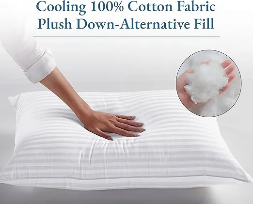 California Design Den 2-Pack Bed Pillows Queen Size Set of 2 for Sleeping, Cooling Luxury Hotel Pillows for Back, Stomach or Side Sleepers
